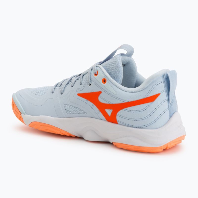 Dámske volejbalové topánky Mizuno Wave Momentum Elite blue finch/white/lava orange 3