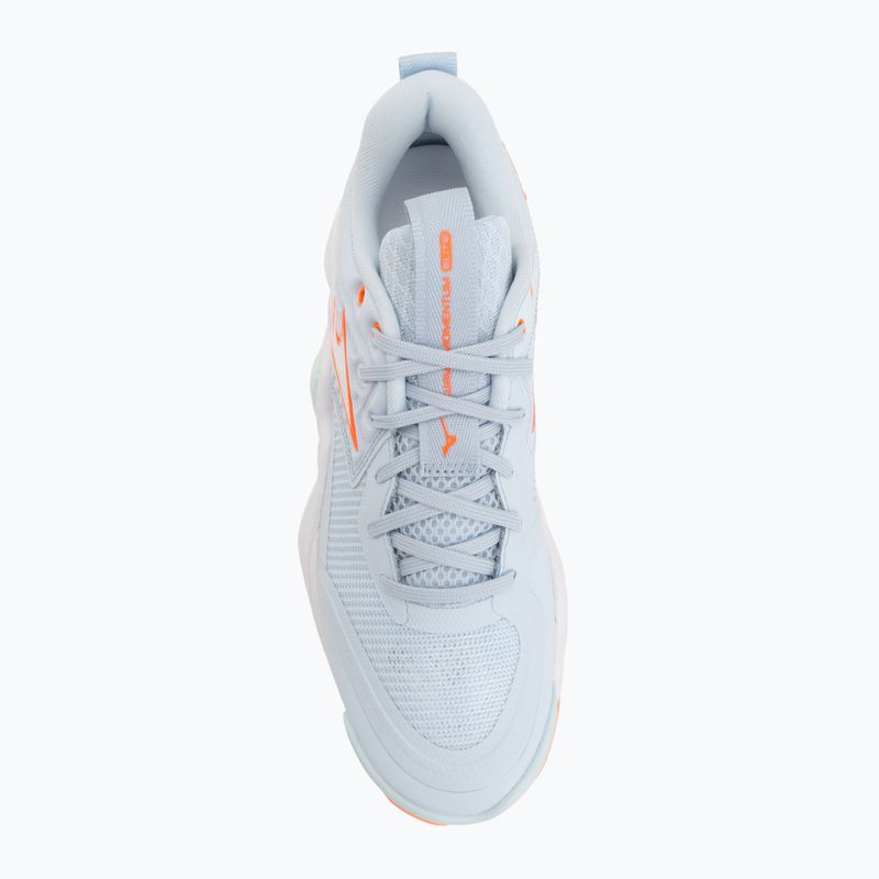 Dámske volejbalové topánky Mizuno Wave Momentum Elite blue finch/white/lava orange 5