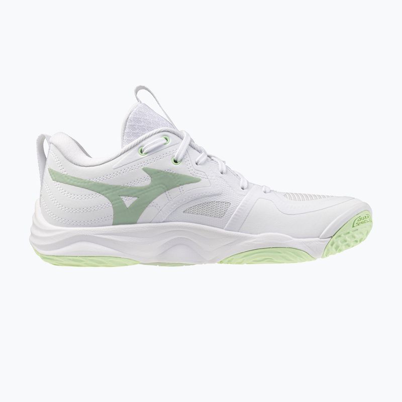 Dámske volejbalové topánky Mizuno Wave Momentum Elite white/balsam green/ambrosia 2