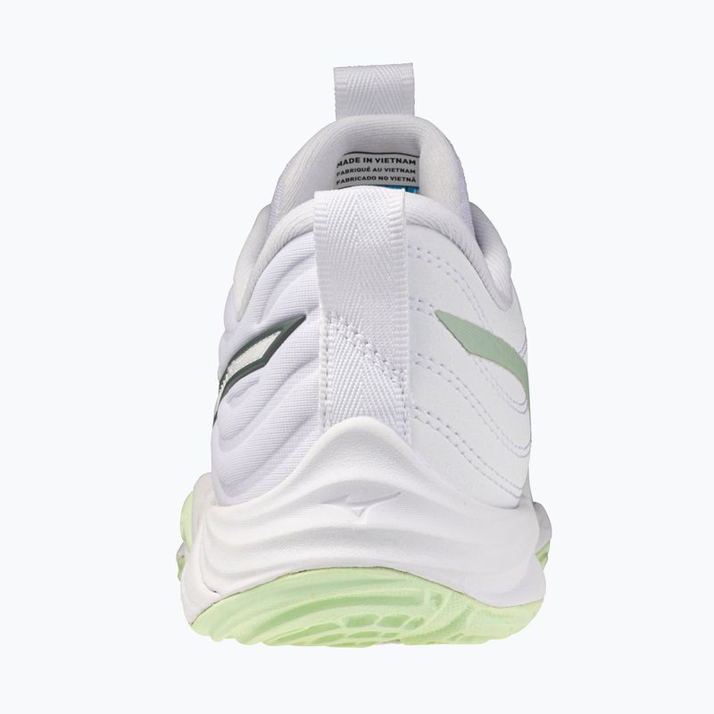 Dámske volejbalové topánky Mizuno Wave Momentum Elite white/balsam green/ambrosia 3