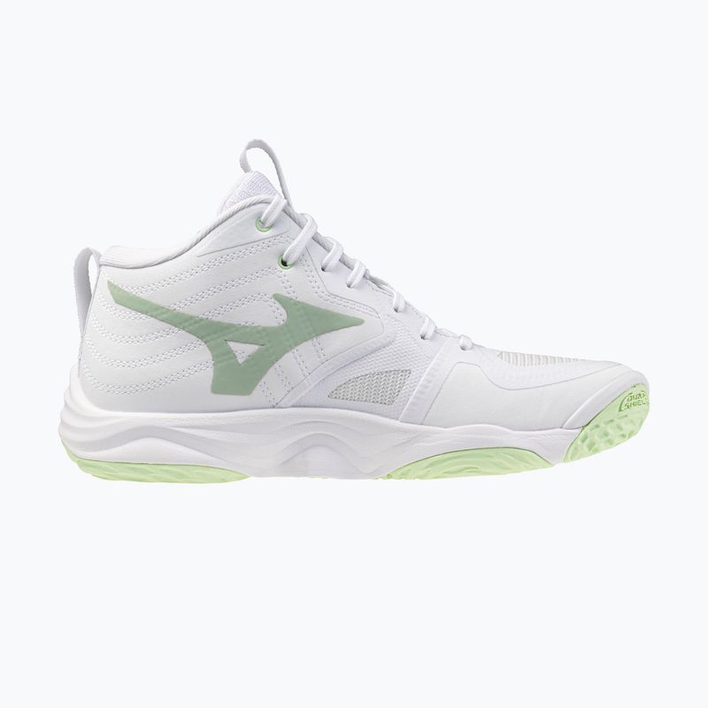 Dámske volejbalové topánky Mizuno Wave Momentum Elite Mid white/balsam green/ambrosia 2