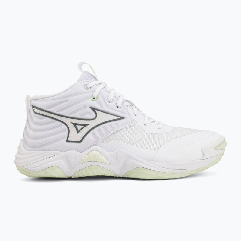 Dámske volejbalové topánky Mizuno Wave Momentum Elite Mid white/balsam green/ambrosia 2