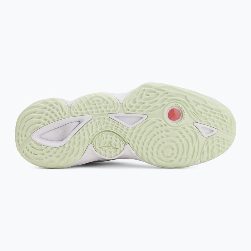 Dámske volejbalové topánky Mizuno Wave Momentum Elite Mid white/balsam green/ambrosia 4