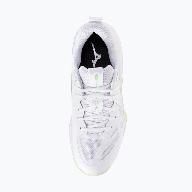 Dámske volejbalové topánky Mizuno Wave Momentum Pro white/aqua gray/ambrosia 5