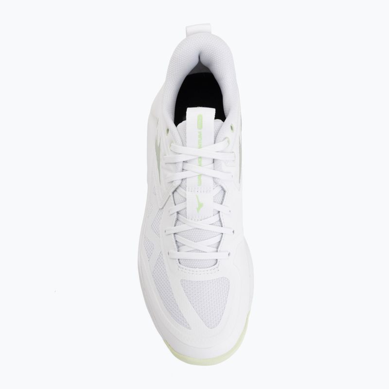 Dámske volejbalové topánky Mizuno Wave Momentum Pro white/aqua gray/ambrosia 5