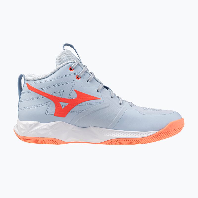 Dámske volejbalové topánky Mizuno Wave Momentum Pro Mid blue finch/lava orange/flamingo coral 2