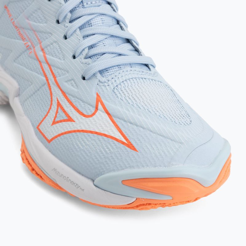 Dámske volejbalové topánky Mizuno Wave Lightning Elite Mid blue finch/whitelava orange 7