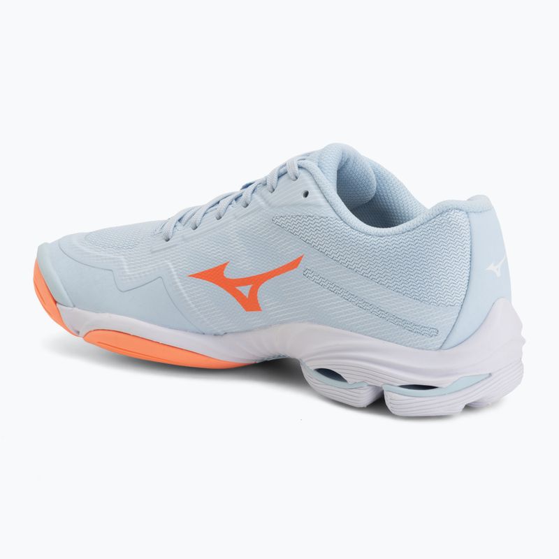 Dámske volejbalové topánky Mizuno Wave Lightning Pro blue finch/lava orange/flamingo coral 3