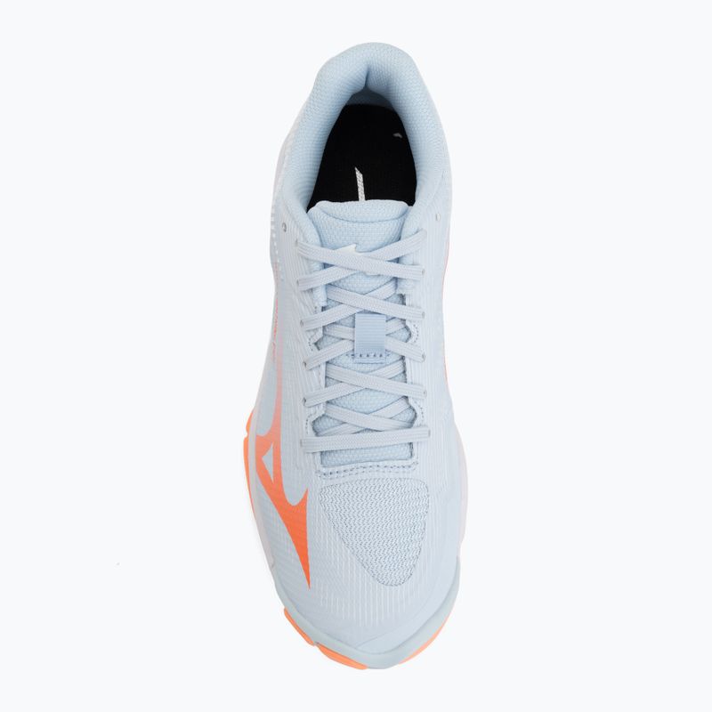 Dámske volejbalové topánky Mizuno Wave Lightning Pro blue finch/lava orange/flamingo coral 5