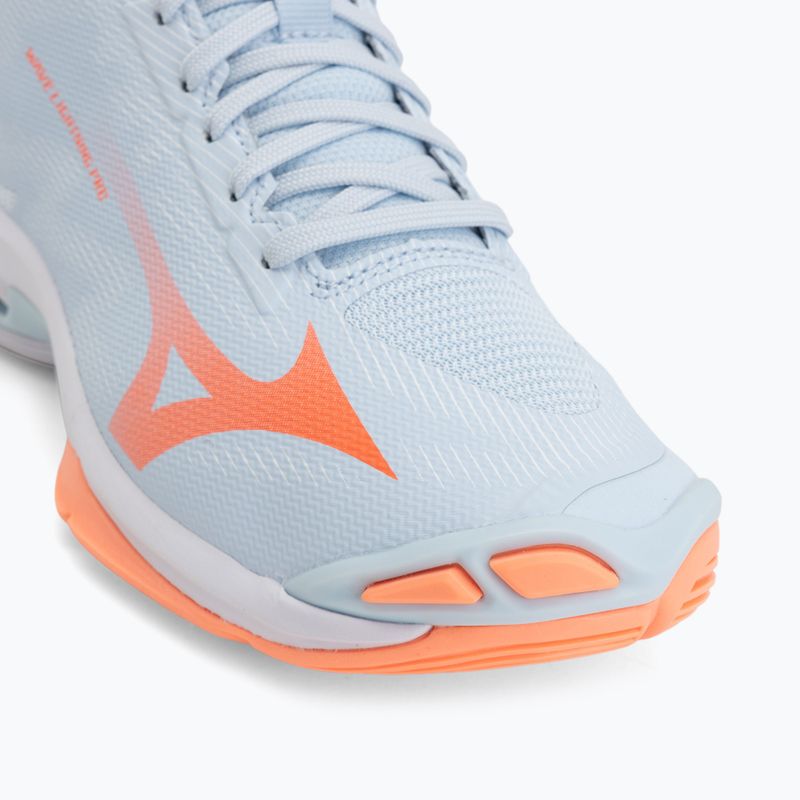 Dámske volejbalové topánky Mizuno Wave Lightning Pro Mid blue finch/lava orange/flamingo coral 7