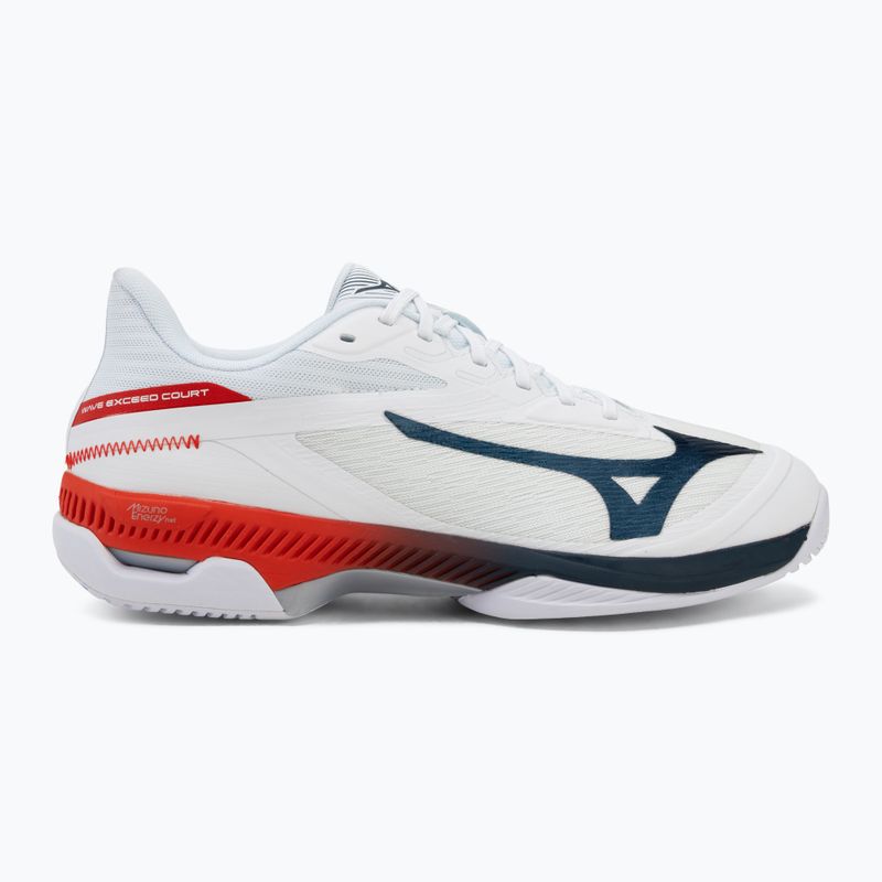 Pánske tenisové topánky Mizuno Wave Exceed Court AC white/insignia blue/orange 2