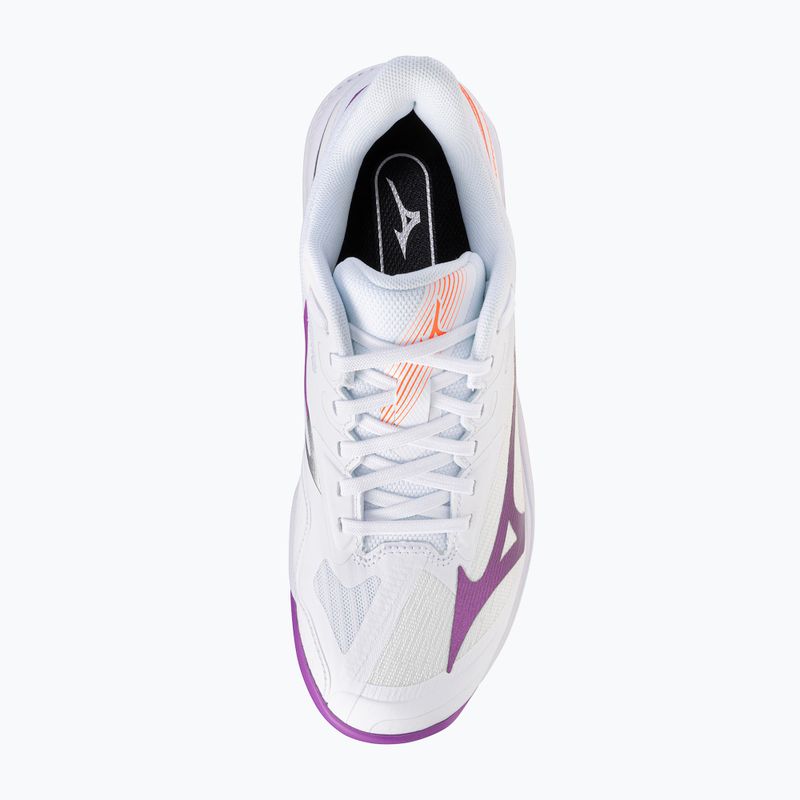 Dámske tenisové topánky Mizuno Wave Exceed Court AC white/dahlia/lava orange 5