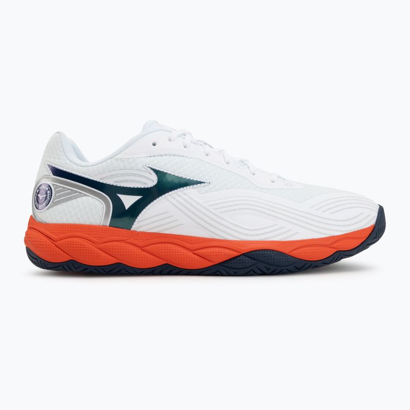 Pánske tenisové topánky Mizuno Wave Enforce Court 2 AC white/insignia blue/orange 2