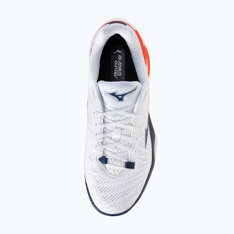 Pánske tenisové topánky Mizuno Neo Ace CC white/insignia blue/orange 5