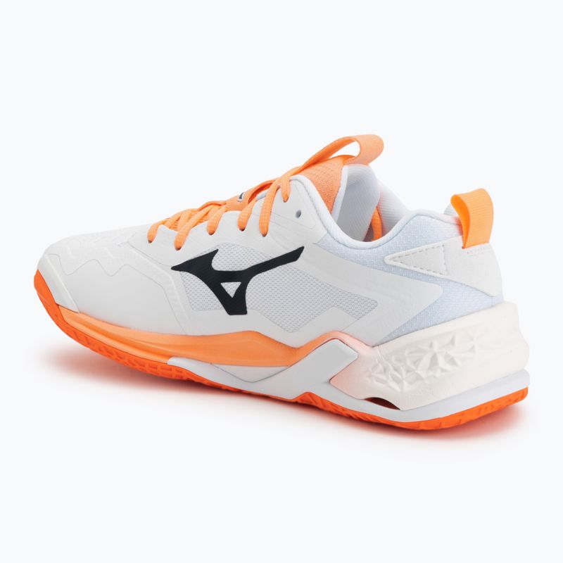 Hádzanárske topánky Mizuno Wave Stealth Neo 2.1 white/black/flamingo coral 3