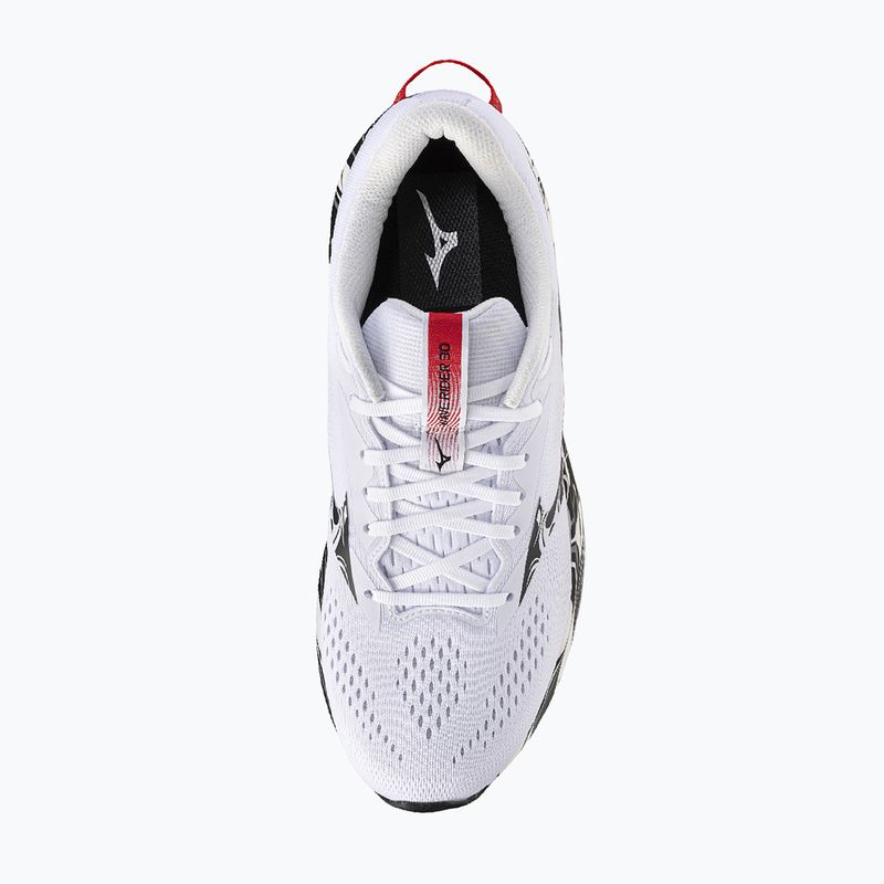 Pánske bežecké topánky Mizuno Wave Rider 30 Disclosure white/black/high risk red 5
