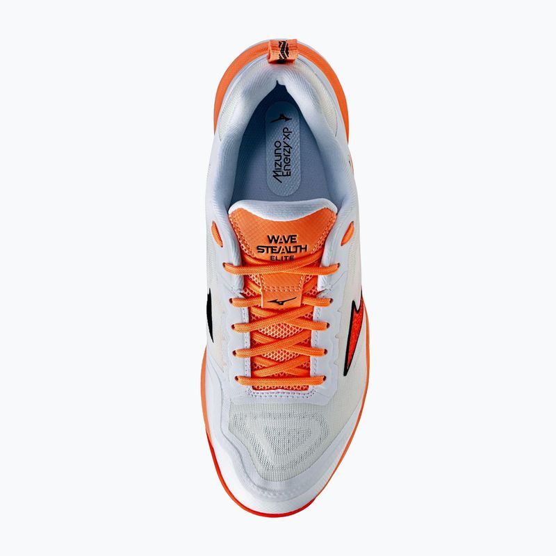 Hádzanárske topánky Mizuno Wave Stealth Elite white/lava orange 5