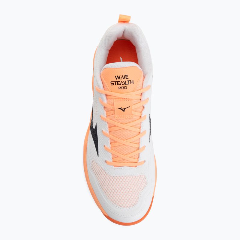 Hádzanárske topánky Mizuno Wave Stealth Pro white/black/flamingo coral 5