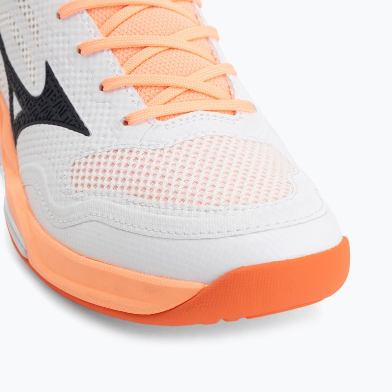 Hádzanárske topánky Mizuno Wave Stealth Pro white/black/flamingo coral 7