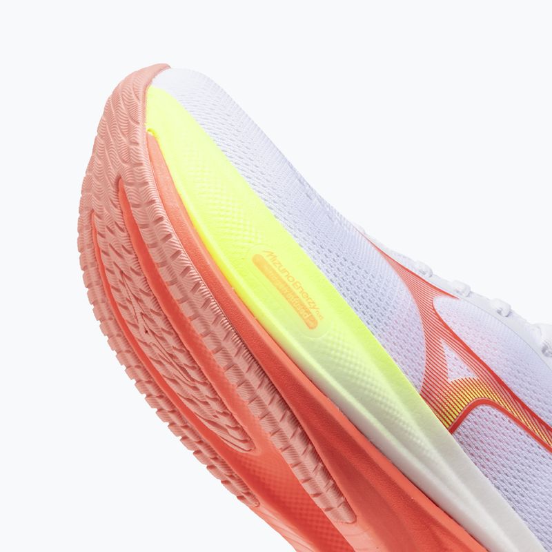 Dámske bežecké topánky Mizuno Wave Rider 30 white/flamingo coral/lime pulp 8
