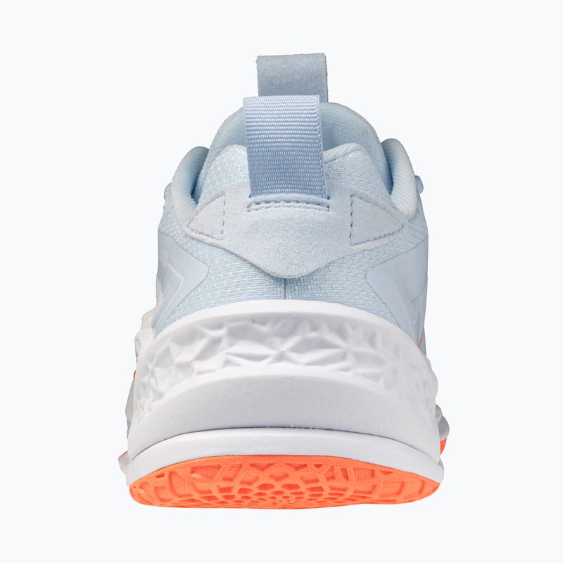Dámske hádzanárske topánky Mizuno Wave Stealth Neo 2.1 blue finch/lava orange/white 2