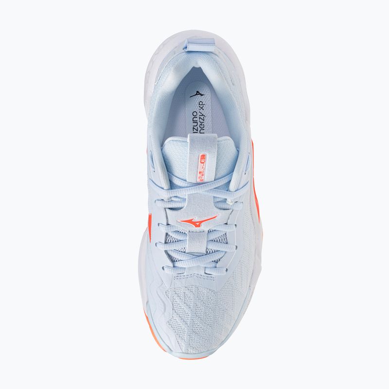 Dámske hádzanárske topánky Mizuno Wave Stealth Neo 2.1 blue finch/lava orange/white 4