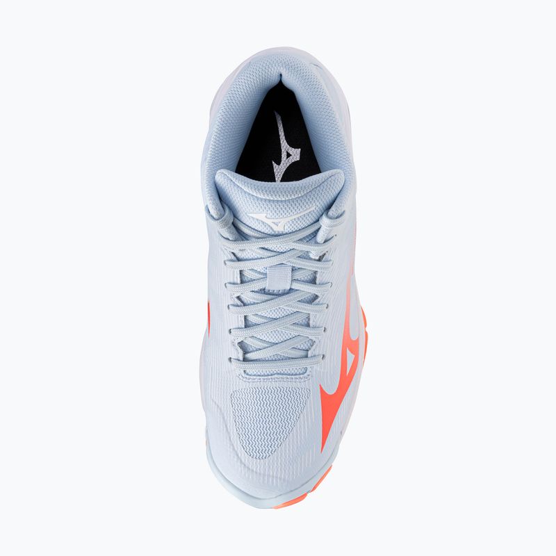 Dámske volejbalové topánky Mizuno Wave Lightning Pro Mid blue finch/lava orange/flamingo coral 5