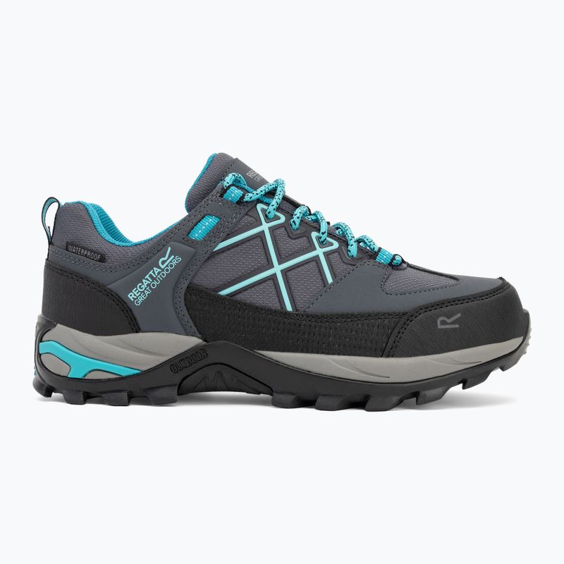 Dámske trekové topánky REGATTA Samaris III Low seal grey/turquoise 2