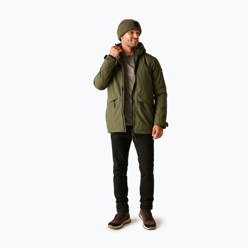 Pánska nepremokavá bunda Regatta Balaton olive night/black 2