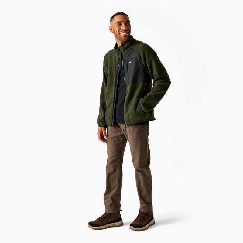 Pánska fleecová mikina REGATTA Frankie Borg dark khaki 2