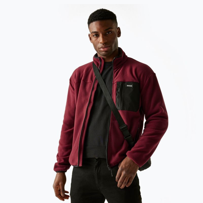 Pánska fleecová mikina REGATTA Frankie Full Zip dark maroon 4