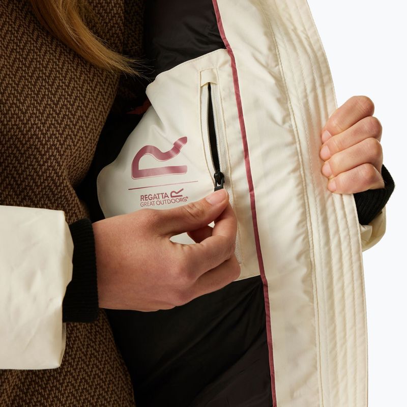 Dámsky zateplený kabát REGATTA Ujeane stone white/black 9