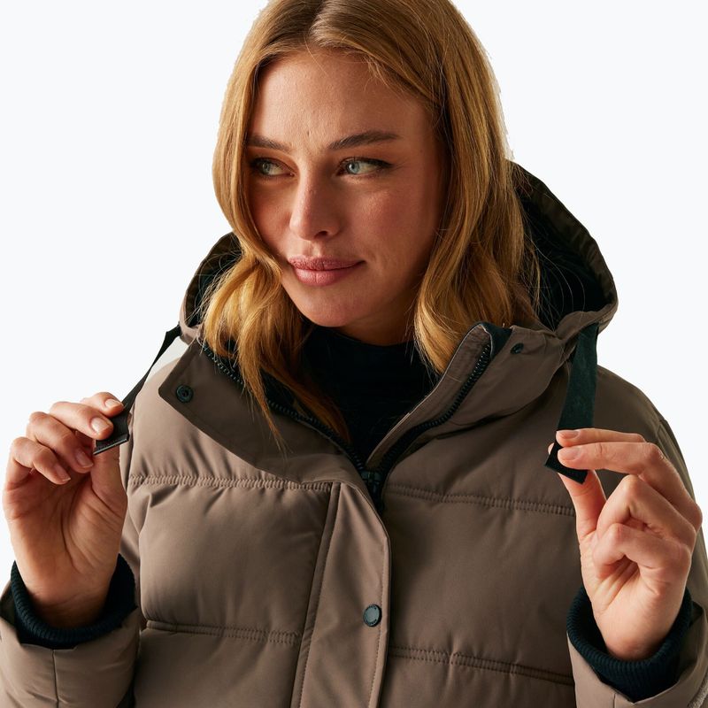 Dámsky zateplený kabát REGATTA Eryn mocha/black 4