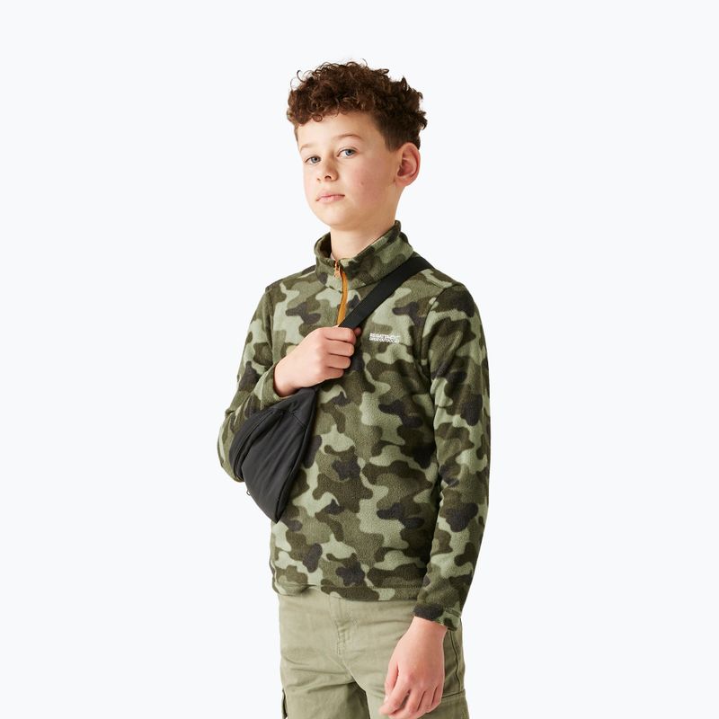 Detská fleecová mikina REGATTA Hot Shot II olive night camo