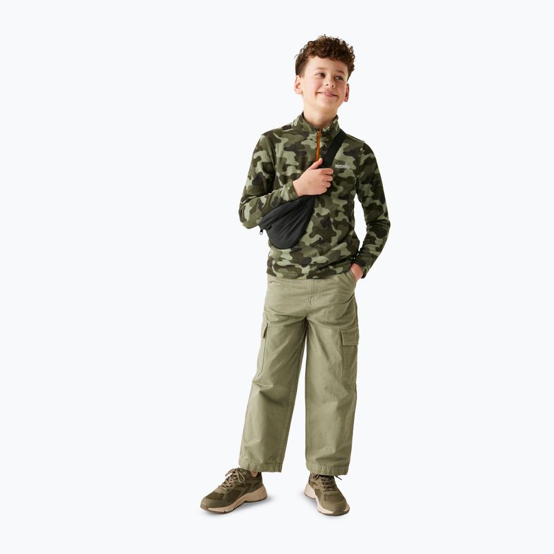 Detská fleecová mikina REGATTA Hot Shot II olive night camo 2