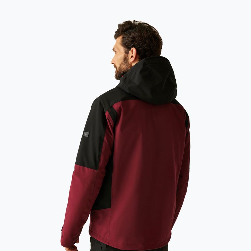 Pánska bunda 3v1 REGATTA Wentwood dark maroon/black 3