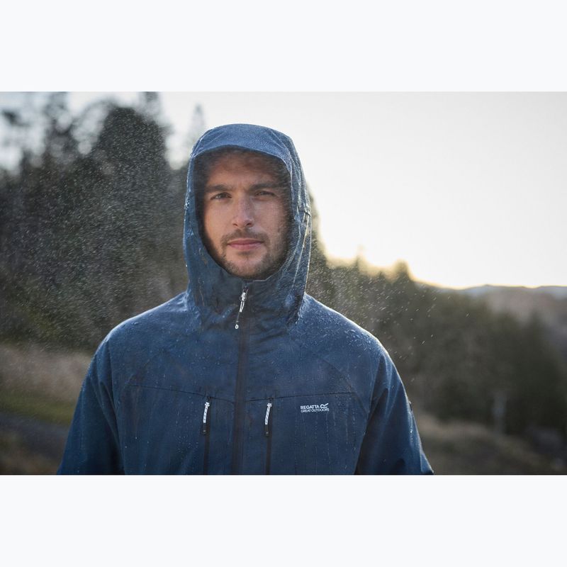 Pánska bunda do dažďa REGATTA Highton Stretch Padded moonlight denim/navy 13