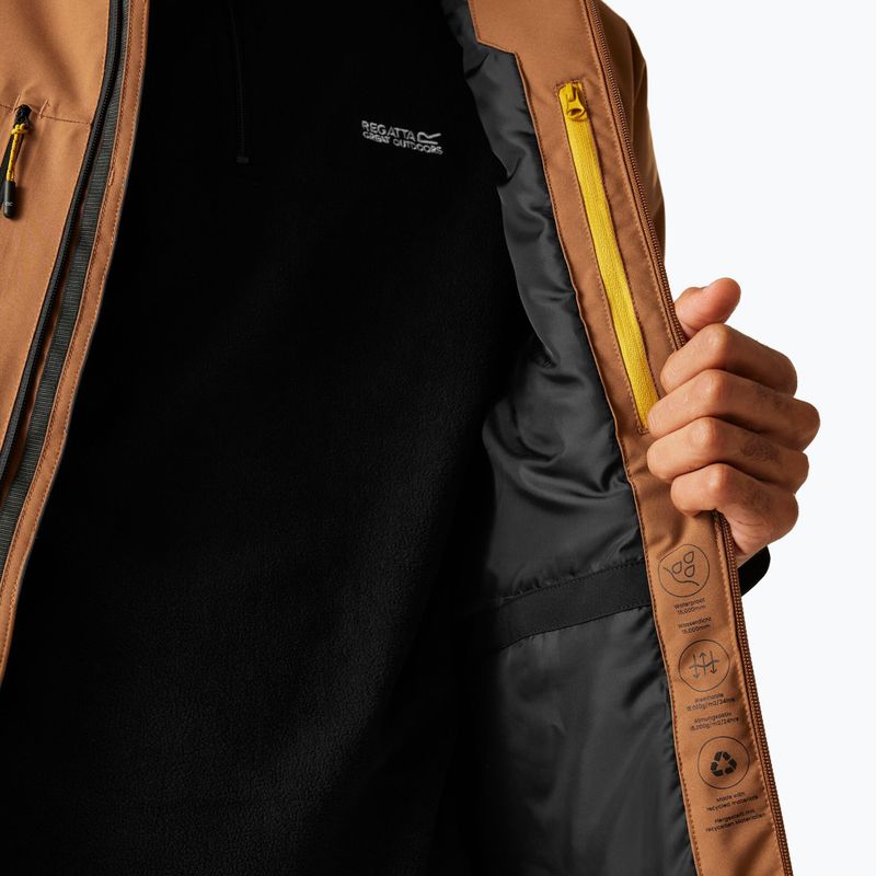 Pánska bunda do dažďa REGATTA Highton Stretch Padded nut brown/black 8
