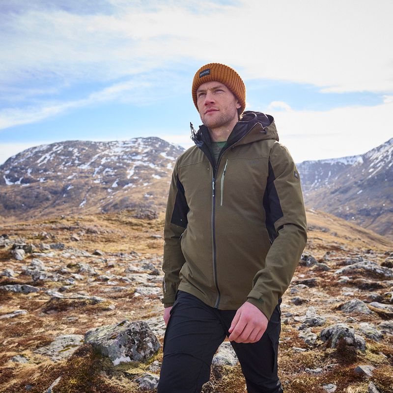 Pánska softshellová bunda REGATTA Birchdale II olive night/black 13