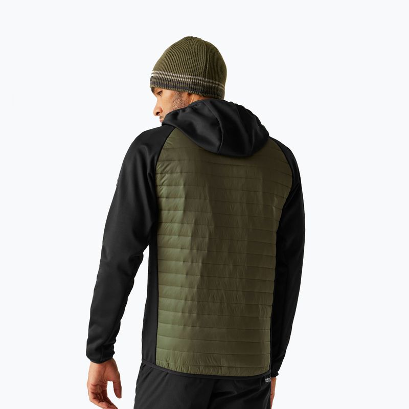 Pánska hybridná bunda REGATTA Andreson Hybrid olive/night black 3