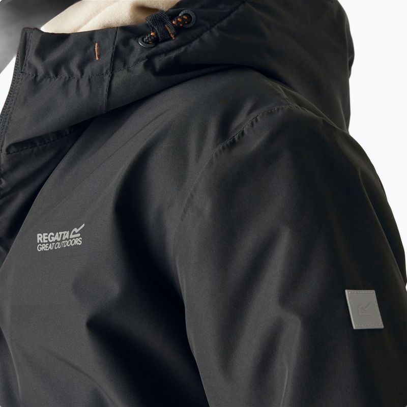 Detská vetrovka REGATTA Hillain Warm black/pumpkin spice/ash 7