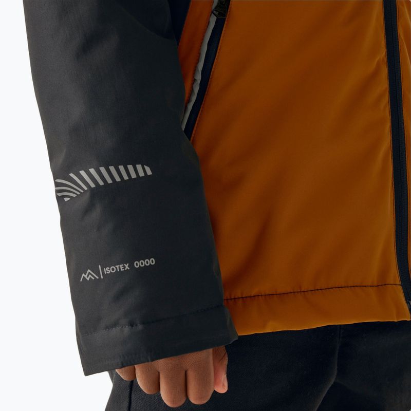 Detská vetrovka REGATTA Hillain Warm black/pumpkin spice/ash 8