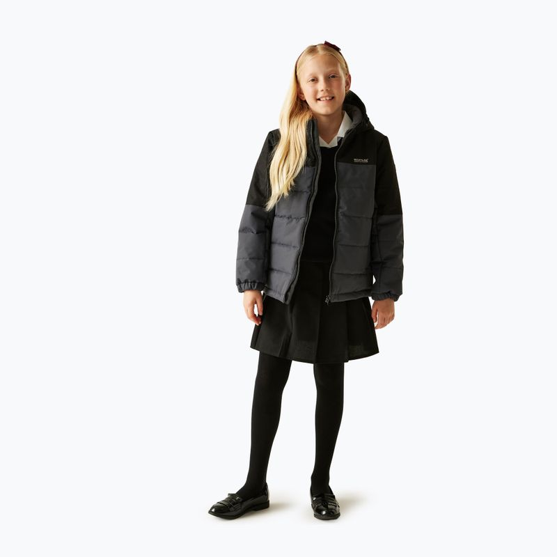 Detská zateplená bunda REGATTA Lofthouse black/seal grey 5