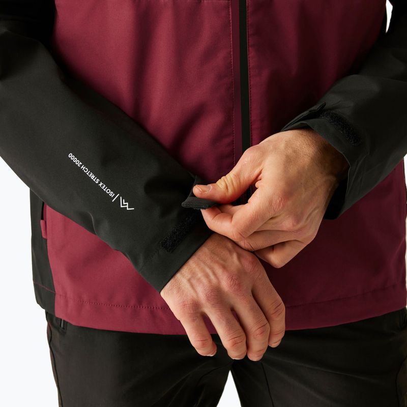 Pánska bunda 3v1 REGATTA Sacramento dark maroon/black 7