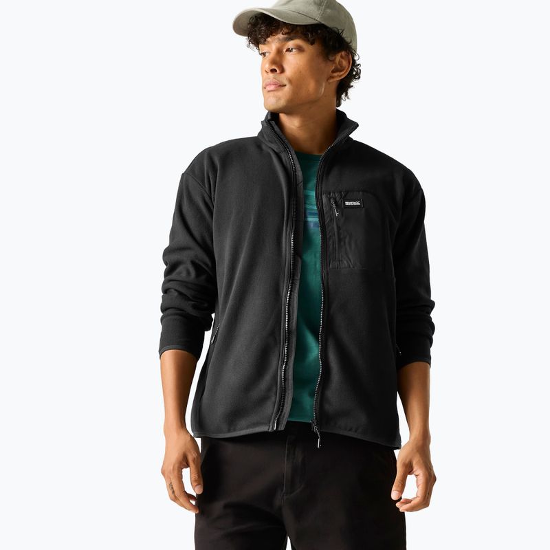 Pánska fleecová mikina REGATTA  Frankie Full Zip Fleece black/black 3