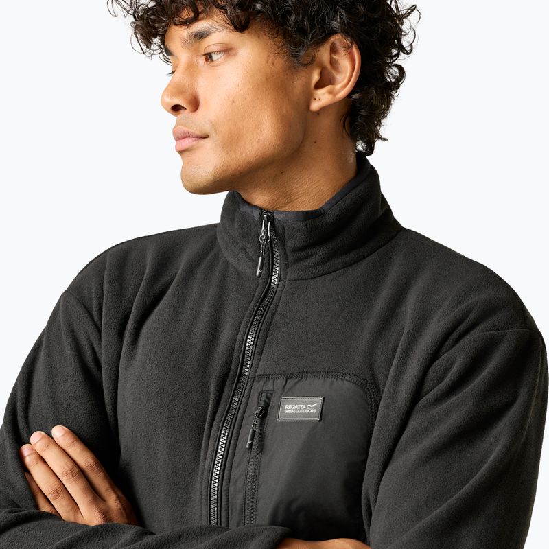 Pánska fleecová mikina REGATTA  Frankie Full Zip Fleece black/black 5