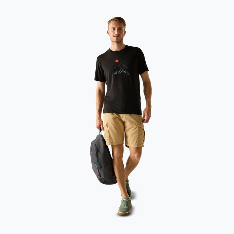 Pánske trekingové tričko REGATTA Fingal Stretch black 2