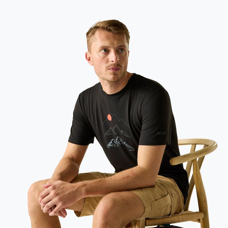 Pánske trekingové tričko REGATTA Fingal Stretch black 4