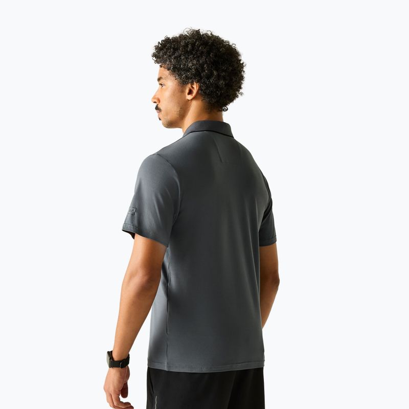 Pánske trekingové tričko REGATTA Polo Maverikstretch dark storm 3