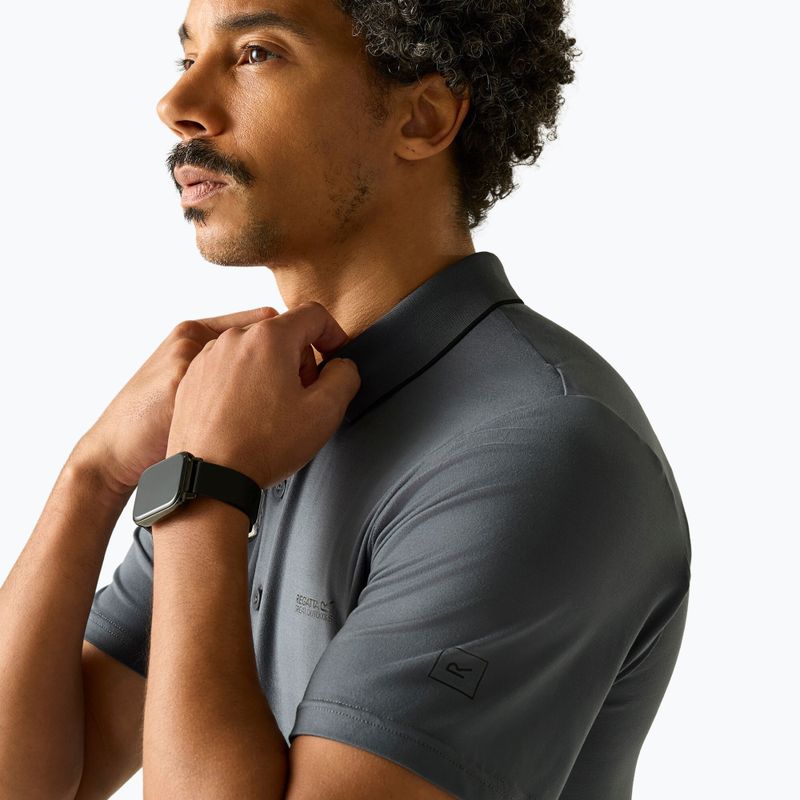 Pánske trekingové tričko REGATTA Polo Maverikstretch dark storm 4